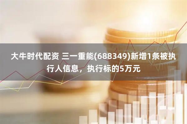 大牛时代配资 三一重能(688349)新增1条被执行人信息，执行标的5万元